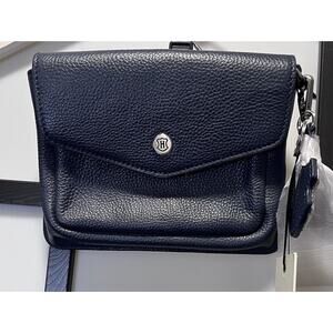 J.W. Hulme "Rue" Crossbody Bag w/ Keychain (Belt Not Included) Navy NWT